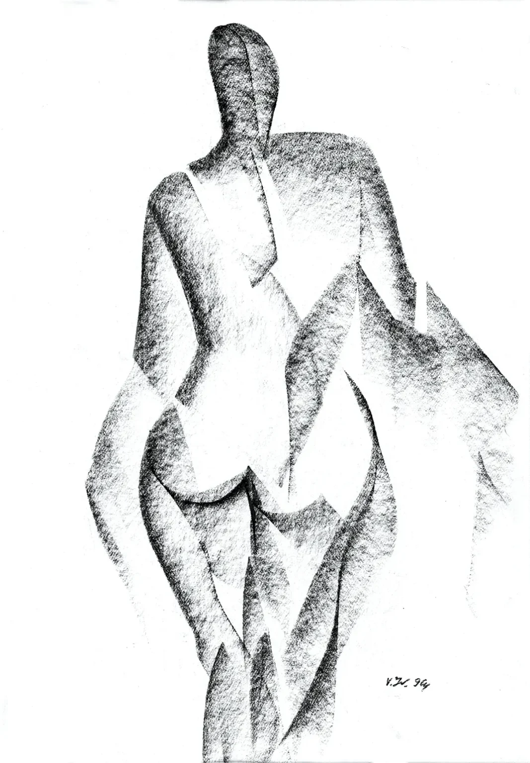 #119/260x370 mm chalk on paper