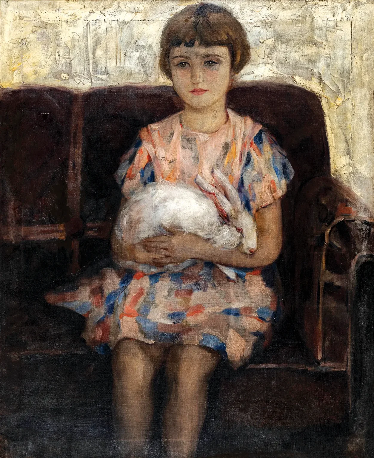 #001/810×1000 mm A Girl with a Rabbit oil on canvas #001/810x1000 mm A Girl with a Rabbit oil on canvas