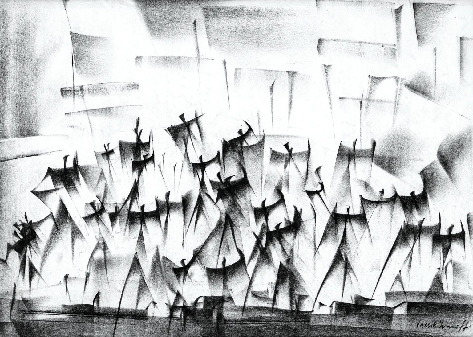 #152/450×320 mm chalk on paper #152/450x320 mm chalk on paper