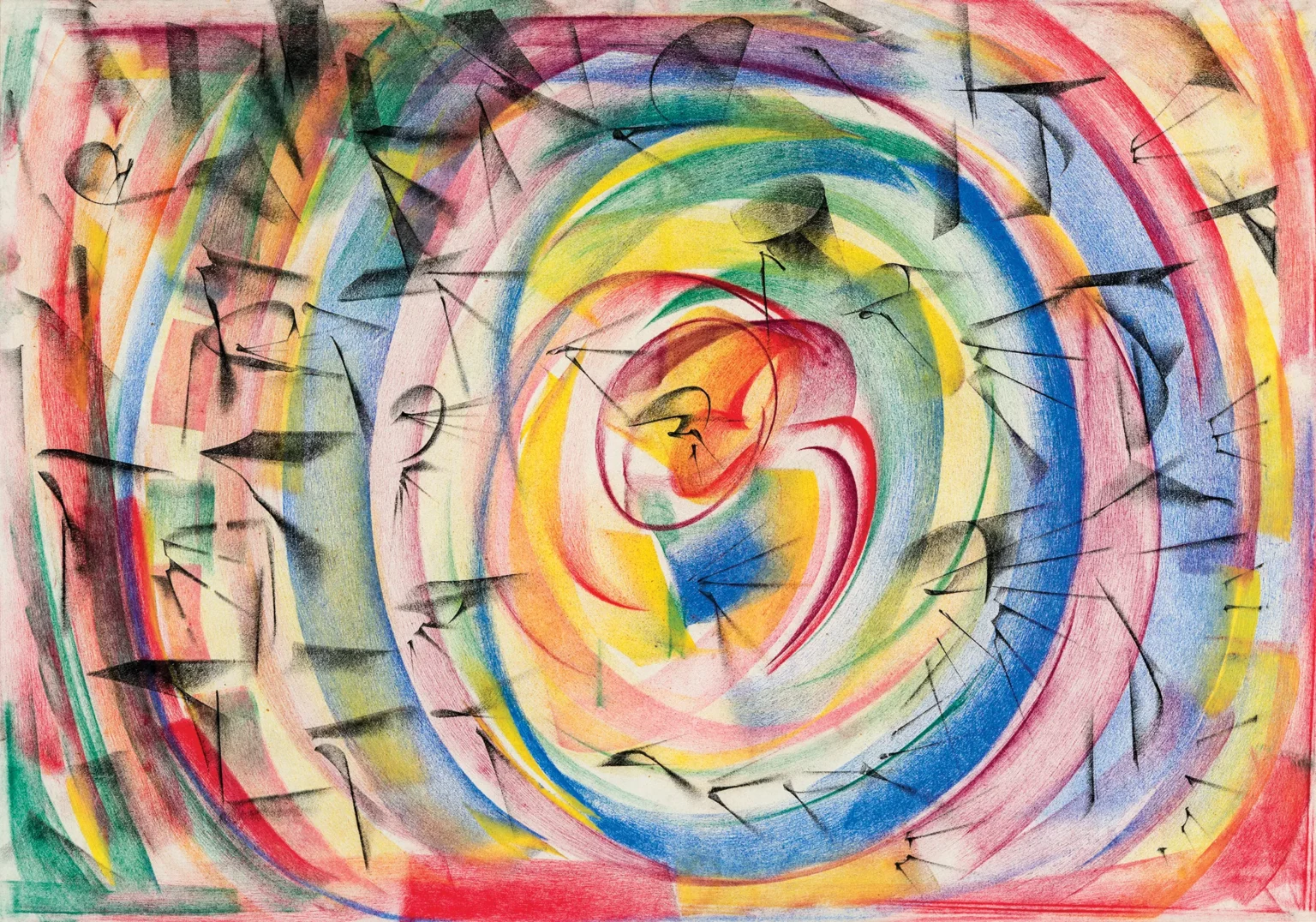 #391/650×455 mm color chalk on paper #391/650x455 mm color chalk on paper